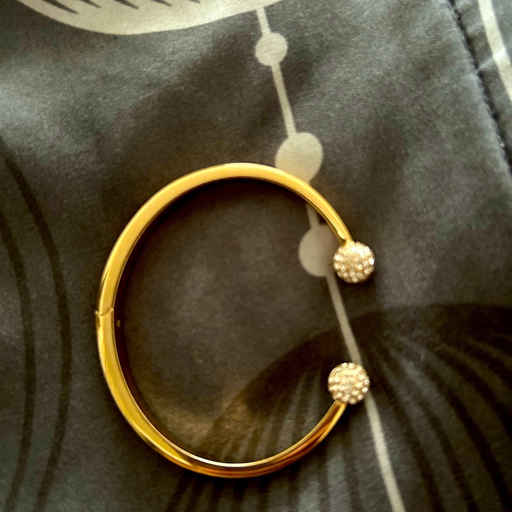 Fossil Gold Bracelet with Silver Ends